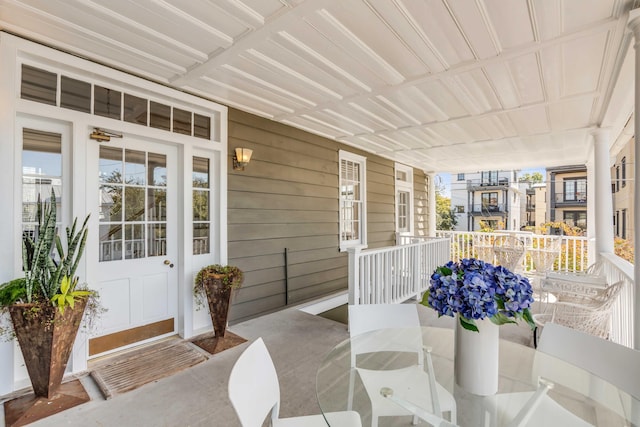 view of sunroom