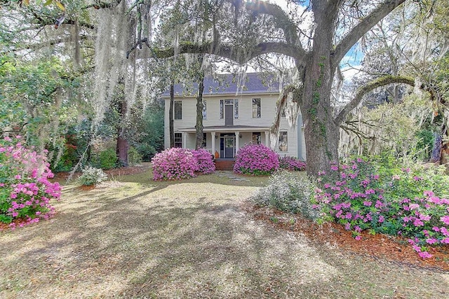 view of front of home with covered porch