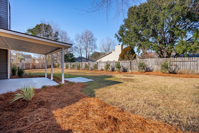 view of yard featuring a patio area