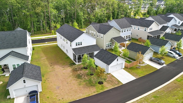 aerial view of residential area