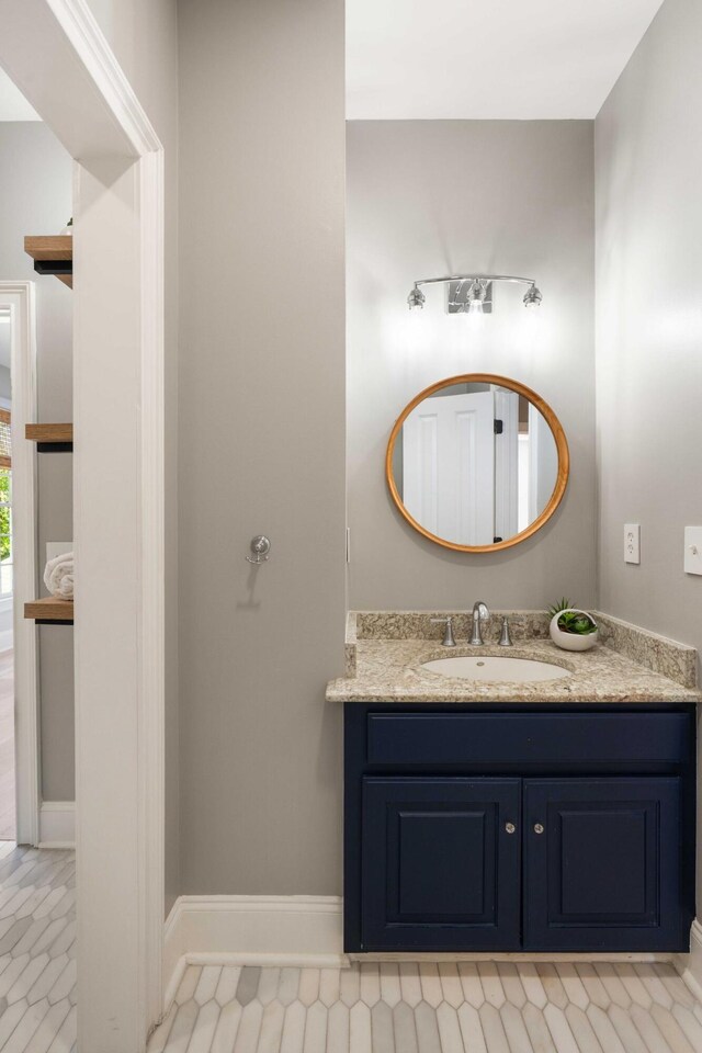 3508 Henrietta Hartford Rd, Mount Pleasant, SC 29466 - bathroom with vanity and baseboards