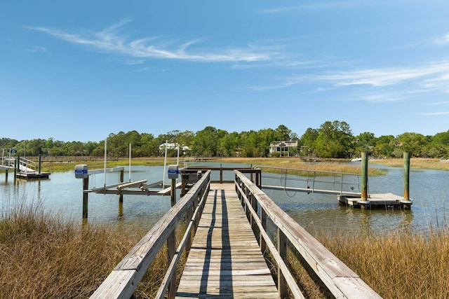 3508 Henrietta Hartford Rd, Mount Pleasant, SC 29466 - dock featuring a water view and view of scattered trees