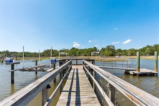 3508 Henrietta Hartford Rd, Mount Pleasant, SC 29466 - dock area featuring a water view and view of scattered trees
