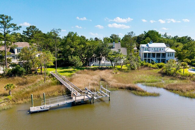 3508 Henrietta Hartford Rd, Mount Pleasant, SC 29466 - dock featuring a water view