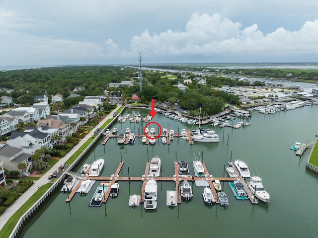 40 41st Ave Unit B 9, Isle Of Palms, SC 29451 - bird's eye view of a marina and a nearby body of water