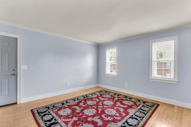 21 Rivers Point Row Unit 17G, Charleston, SC 29412 - spare room featuring ornamental molding, light wood finished floors, and baseboards