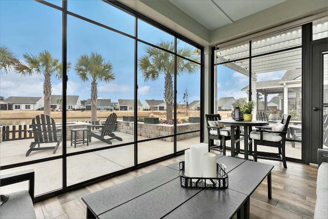 sunroom with a healthy amount of sunlight