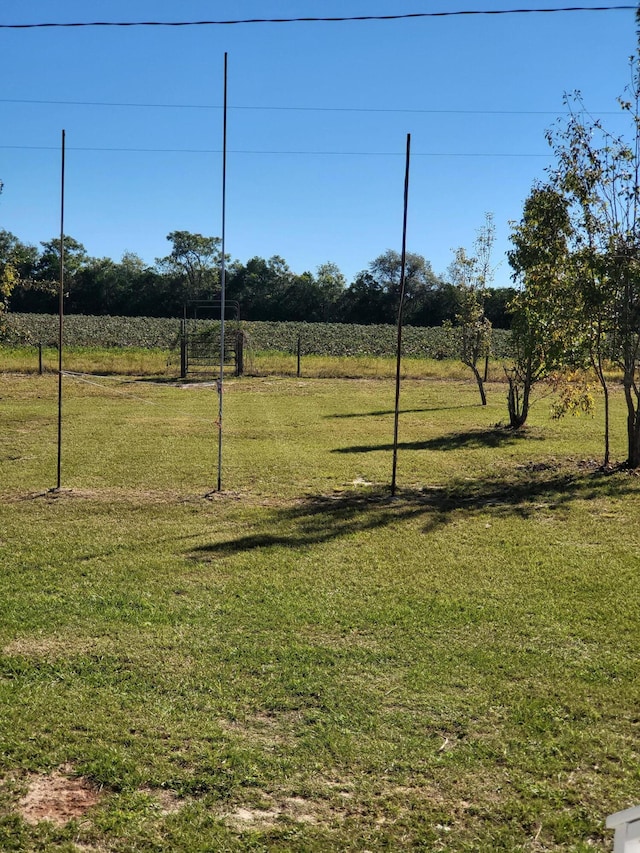 view of yard featuring a rural view