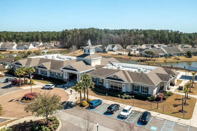 aerial view with a residential view