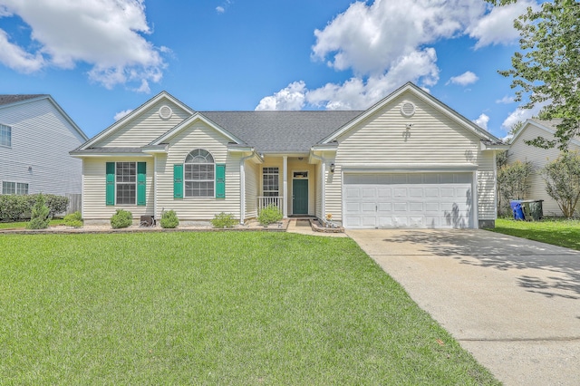 6179 Fieldstone Cir, Charleston, SC 29414 - ranch-style home featuring a garage, concrete driveway, and a front lawn