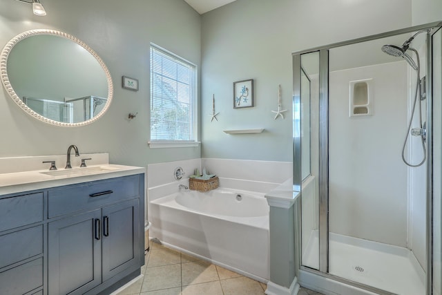6179 Fieldstone Cir, Charleston, SC 29414 - full bath featuring a shower stall, vanity, tile patterned floors, and a bath