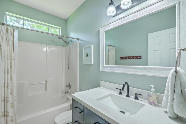 6179 Fieldstone Cir, Charleston, SC 29414 - bathroom with vanity, shower / bathtub combination with curtain, and toilet