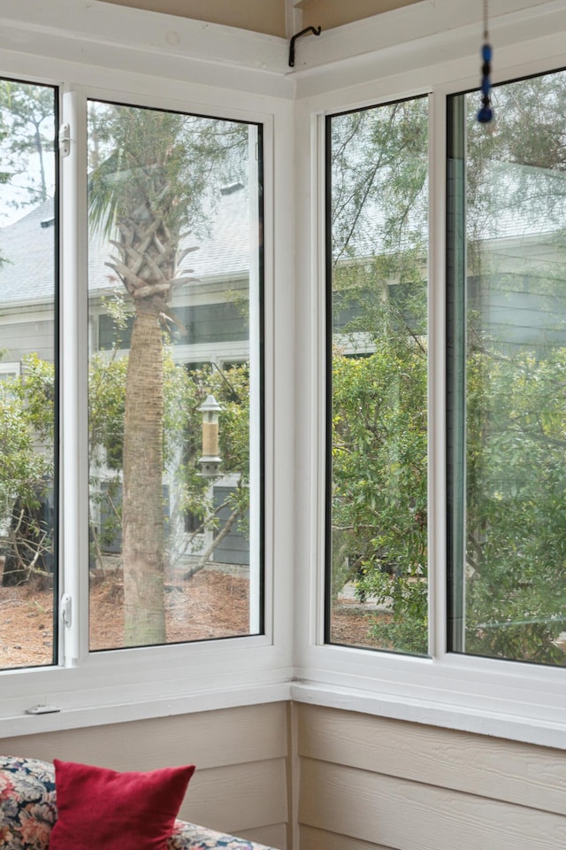 interior space featuring a wealth of natural light