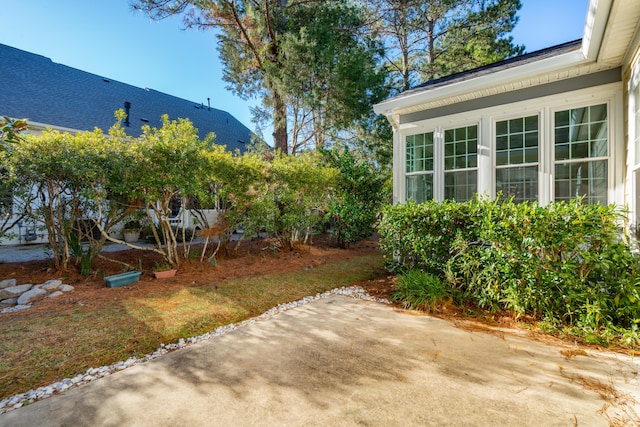 view of yard with a patio area