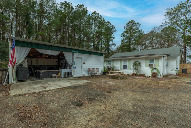 view of single story home