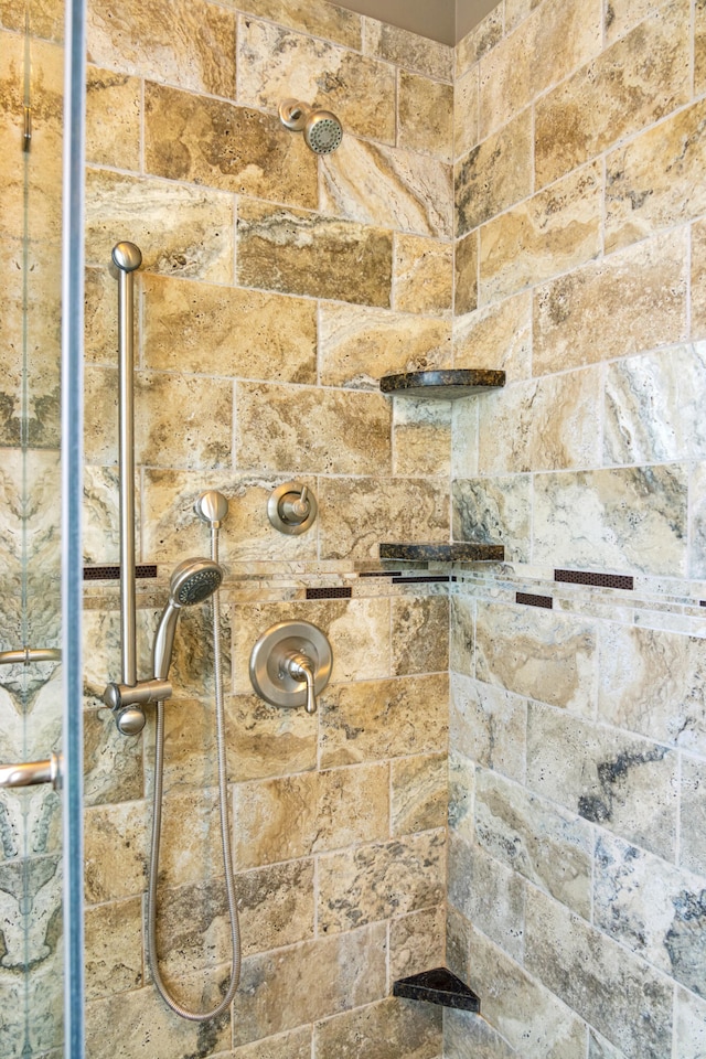 room details with tiled shower