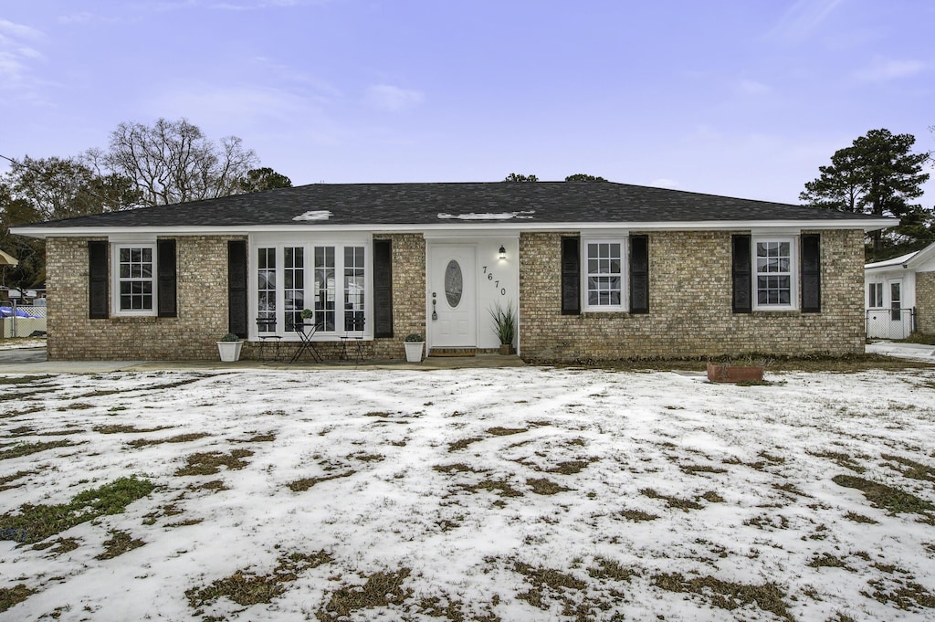 view of ranch-style home