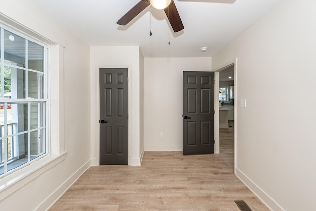 interior space with light wood-type flooring