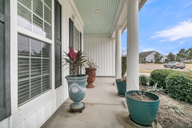 view of patio with covered porch