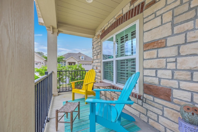 balcony with covered porch
