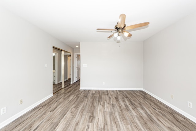 142 Marsh View Villas, Folly Beach, SC 29439 - spare room with wood finished floors, baseboards, and a ceiling fan