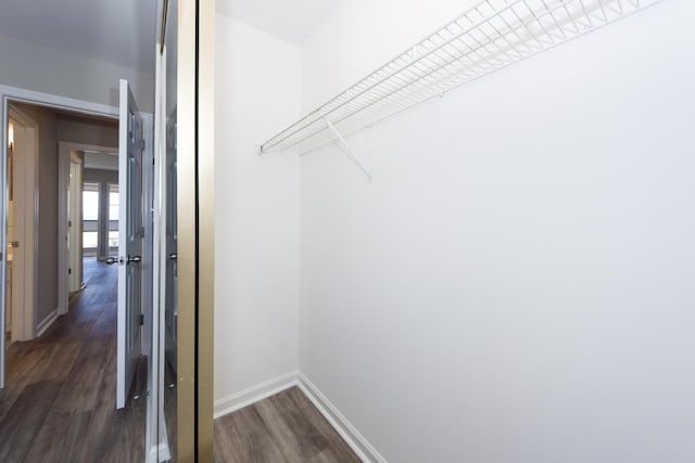 142 Marsh View Villas, Folly Beach, SC 29439 - walk in closet with dark wood-style floors