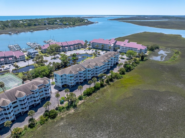 142 Marsh View Villas, Folly Beach, SC 29439 - bird's eye view of a nearby body of water and apartment complex / building