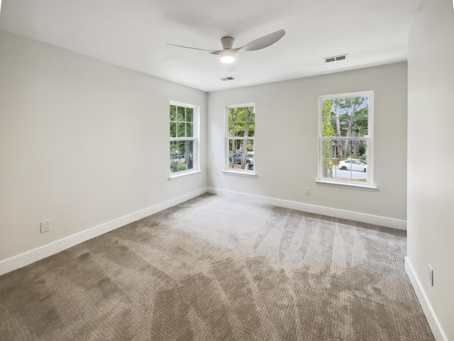 702 Spark St, Mount Pleasant, SC 29464 - spare room with a ceiling fan, carpet floors, and plenty of natural light
