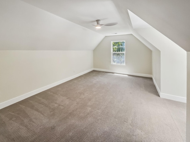 702 Spark St, Mount Pleasant, SC 29464 - additional living space with carpet floors, ceiling fan, and vaulted ceiling