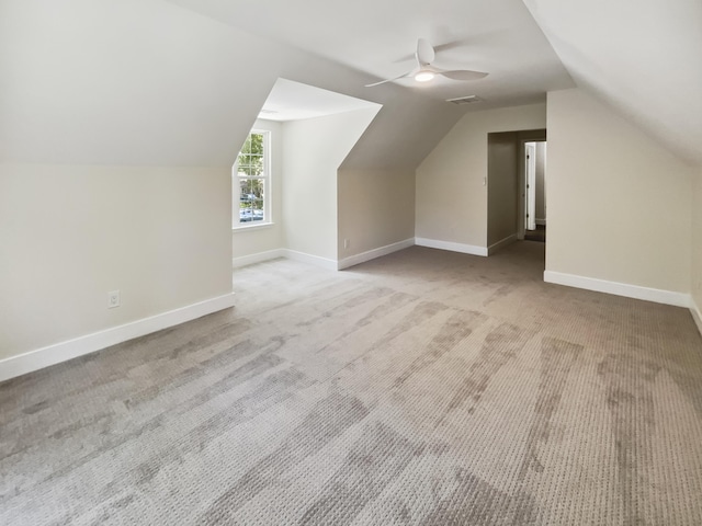 702 Spark St, Mount Pleasant, SC 29464 - bonus room with carpet flooring, vaulted ceiling, and ceiling fan