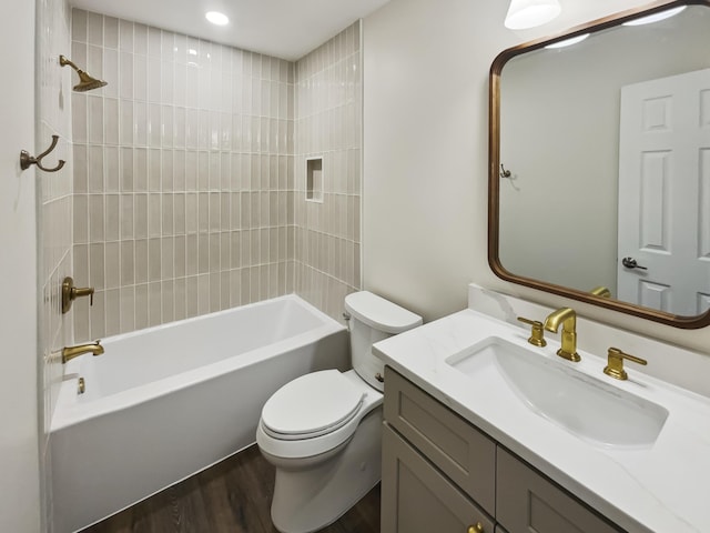 702 Spark St, Mount Pleasant, SC 29464 - bathroom with vanity, bathtub / shower combination, and wood finished floors