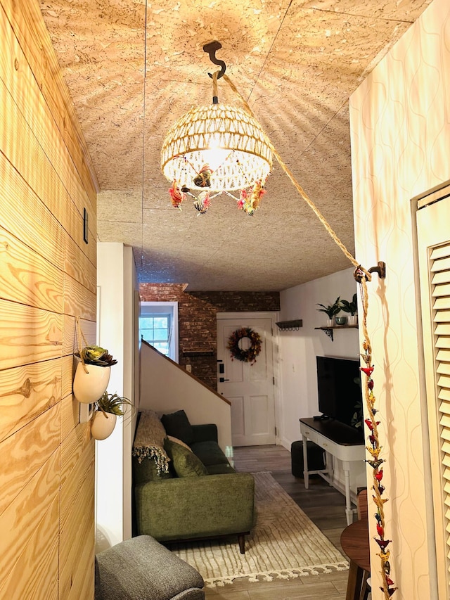 living area featuring wood finished floors