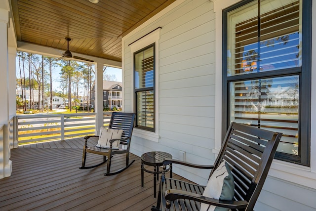 3858 Sawyers Island Dr, Mount Pleasant, SC 29466 - deck with ceiling fan and a porch