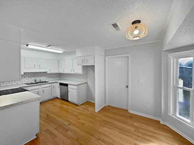 kitchen with white cabinetry, sink, and stainless steel dishwasher