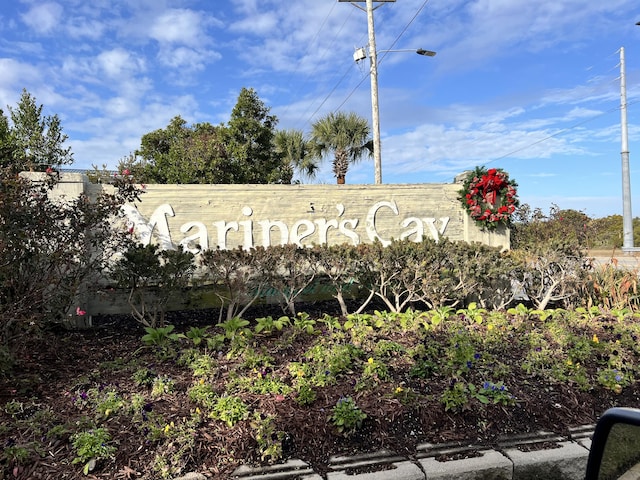 view of community sign