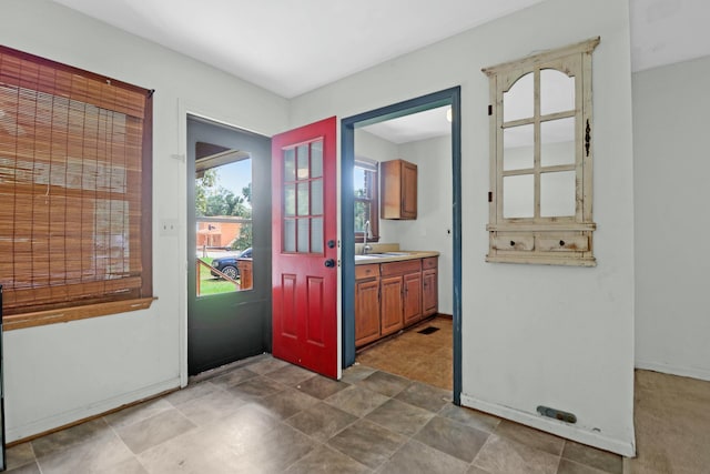 entryway with sink