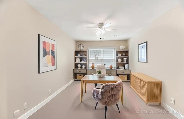 158 Netherfield Dr, Summerville, SC 29486 - home office featuring ceiling fan and carpet flooring