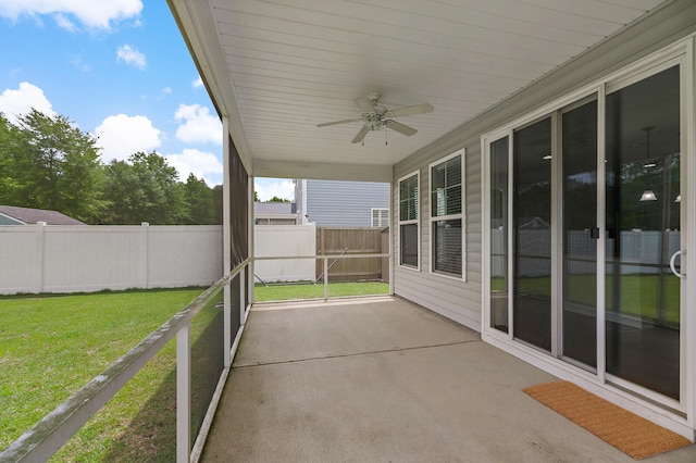 158 Netherfield Dr, Summerville, SC 29486 - unfurnished sunroom featuring ceiling fan