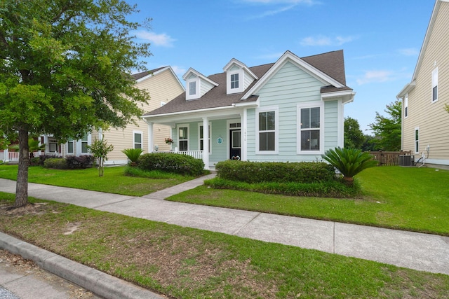 1870 Gammon St, Charleston, SC 29414 - view of front of property with a porch, central AC unit, and roof with shingles