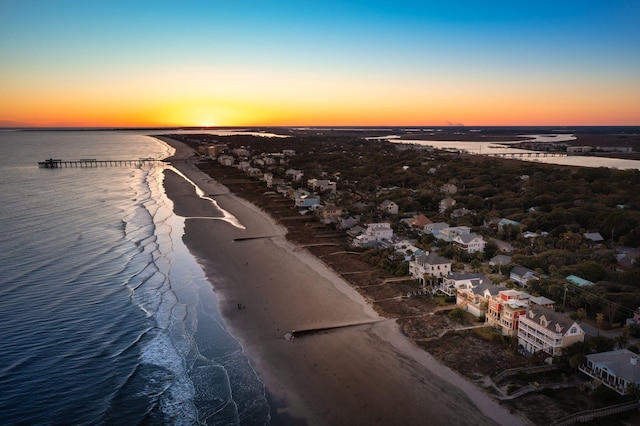 505 E Arctic Ave, Folly Beach, SC 29439 - aerial view at dusk of view of water and beach