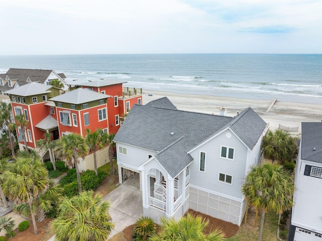 505 E Arctic Ave, Folly Beach, SC 29439 - aerial view of property and surrounding area with expansive beach