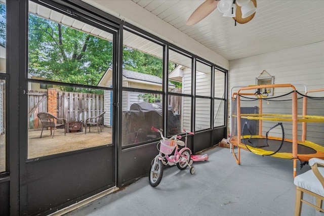 58 Indigo Ln, Goose Creek, SC 29445 - sunroom with ceiling fan and healthy amount of natural light