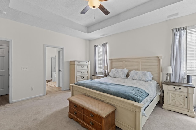 6242 Fieldstone Cir, Charleston, SC 29414 - bedroom with light carpet, baseboards, a ceiling fan, and ensuite bath
