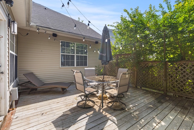6242 Fieldstone Cir, Charleston, SC 29414 - wooden terrace with outdoor dining area