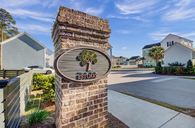 view of community sign