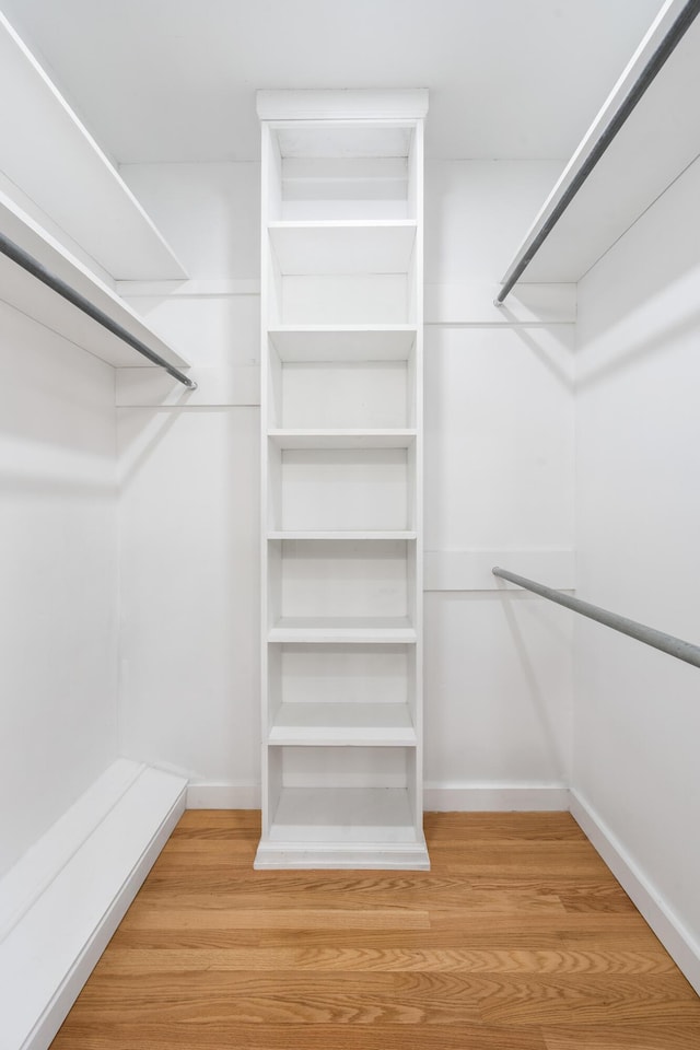 spacious closet featuring wood finished floors