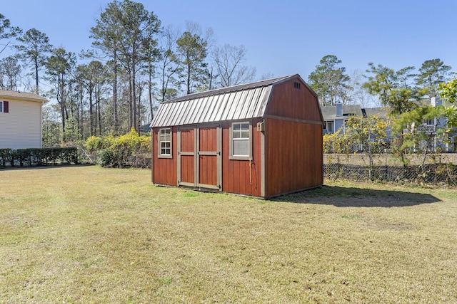 view of shed