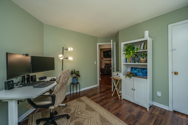 2016 Wild Flower Ln, Charleston, SC 29414 - office space featuring wood finished floors, baseboards, and a textured ceiling