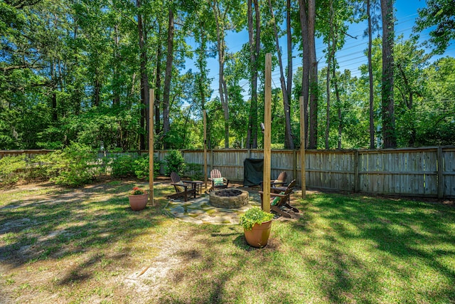 2016 Wild Flower Ln, Charleston, SC 29414 - view of yard with an outdoor fire pit