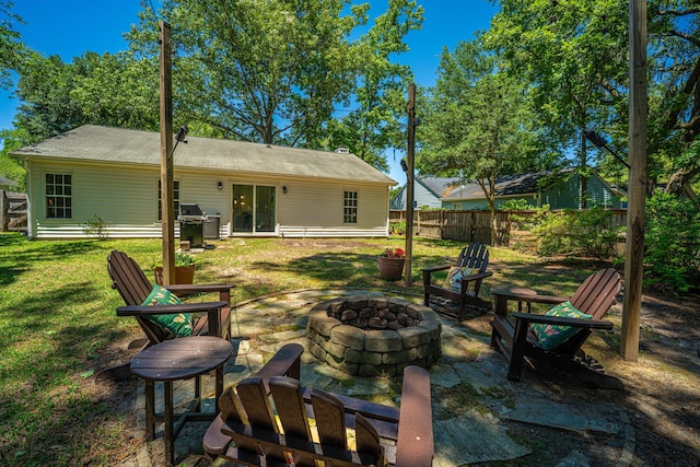 2016 Wild Flower Ln, Charleston, SC 29414 - rear view of house with an outdoor fire pit